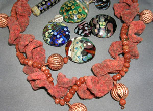 Unique Jewelry Designs in Silk and Glass by Jan Buday